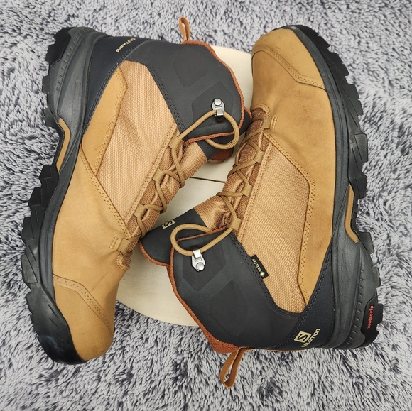 Salomon Outward Gore-Tex Waterproof Hiking Boots Brown Men's Size 10 - Picture 7 of 9